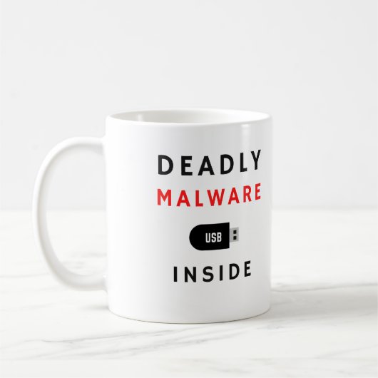 Deadly Malware Cybersecurity - Beveiligingscitaten Koffiemok (Links)
