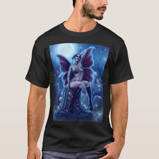Deadly Sweet - Gothic Fairy op het kerkhof T-shirt (Voorkant)
