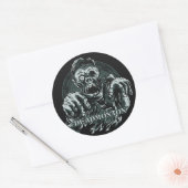 DEADMONTON-stickers Ronde Sticker (Envelop)