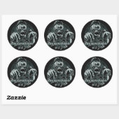 DEADMONTON-stickers Ronde Sticker (Vel)