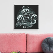 DEADMONTON Zombie Canvas Afdruk (Insitu (Woonkamer))