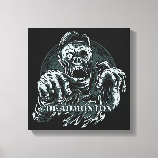 DEADMONTON Zombie Canvas Afdruk (Voorkant)