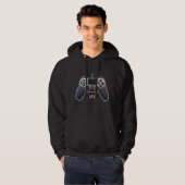 Deadpan Penguin Gamer Mascot Hoodie (Voorkant volledig)