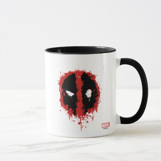 Deadpool Paint Splatter Logo Mok (Rechts)