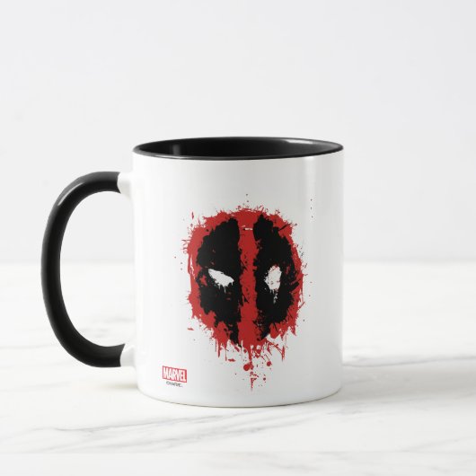 Deadpool Paint Splatter Logo Mok (Links)
