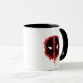 Deadpool Paint Splatter Logo Mok (Voorkant rechts)