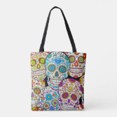 Dead's Day: Levendige Mexicaanse patronen. Tote Bag (Achterkant)