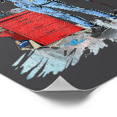 Deadside Nurse Blue Scrubs Funny Skeleton Doctor M Poster (Hoek)