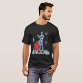 Deadside Nurse Blue Scrubs Funny Skeleton Doctor M T-shirt (Voorkant volledig)