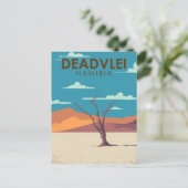 Deadvlei Namibië Reis  Kunst Briefkaart (Staand voorkant)