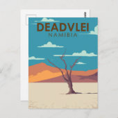 Deadvlei Namibië Reis  Kunst Briefkaart (Voorkant / Achterkant)