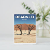 Deadvlei Namibië Reizen Briefkaart (Staand voorkant)