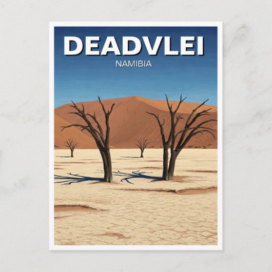 Deadvlei Namibië Reizen Briefkaart (Voorkant)