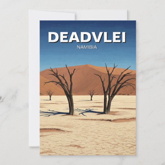Deadvlei Namibië Reizen Feestdagenkaart (Voorkant)