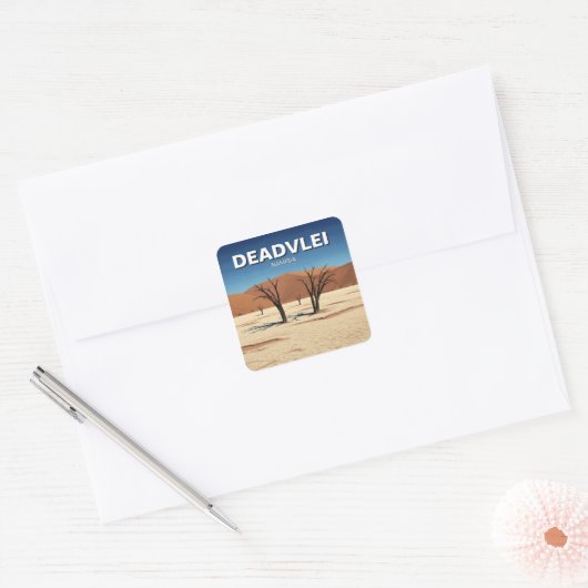 Deadvlei Namibië Reizen Vierkante Sticker (Envelop)