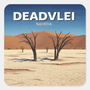Deadvlei Namibië Reizen Vierkante Sticker