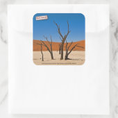Deadvlei Vierkante Sticker (Tas)
