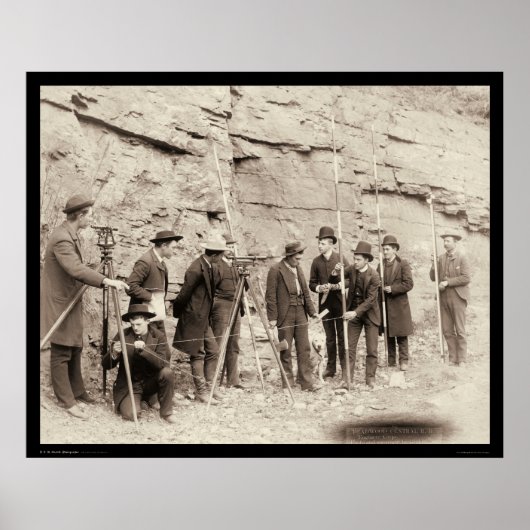 Deadwood Central RR Engineer Corps SD 1888 Poster (Voorkant)