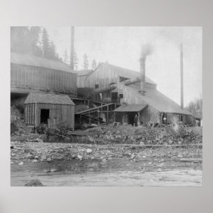 Deadwood en Delaware Smelter-foto Poster