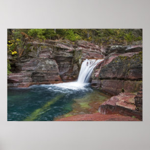Deadwood Falls op Reynolds Creek in de herfst in Poster