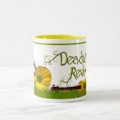 Deadwood Revival in het gras Tweekleurige Koffiemok (Center)