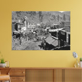 DEADWOOD, S Dakota - Wild West Mining Town 1876 Canvas Afdruk (Insitu (Woonkamer))