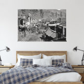 DEADWOOD, S Dakota - Wild West Mining Town 1876 Canvas Afdruk (Insitu (Slaapkamer))