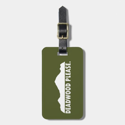 Deadwood South Dakota alsjeblieft Bagagelabel (Voorkant verticaal)