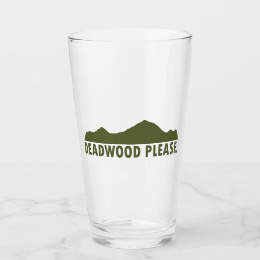 Deadwood South Dakota alsjeblieft Glas (Voorkant)