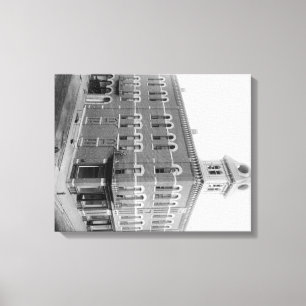 Deadwood, South Dakota City Hall Foto Canvas Afdruk