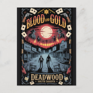 Deadwood South Dakota Geest Western Spookstad Briefkaart