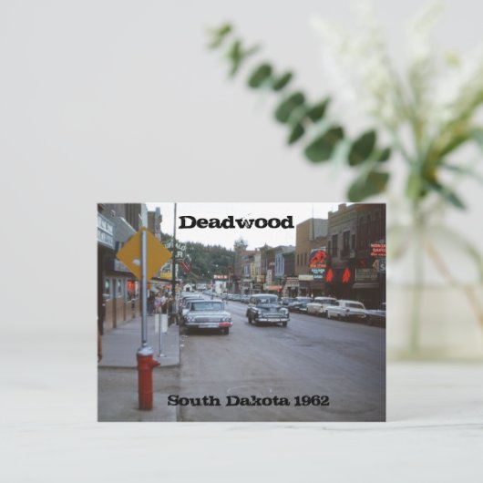 Deadwood South Dakota Retro 1962 Briefkaart (Staand voorkant)