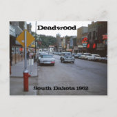 Deadwood South Dakota Retro 1962 Briefkaart (Voorkant)