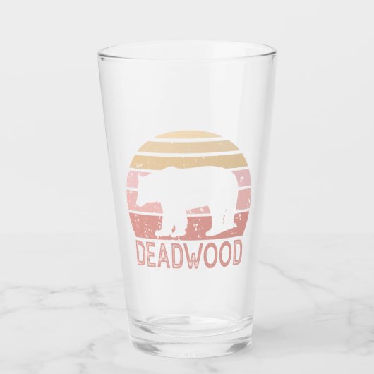 Deadwood South Dakota Retro Beer Glas (Voorkant)