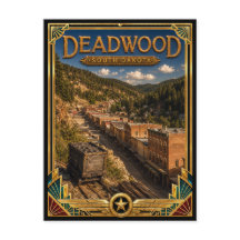 Deadwood South Dakota Vintage Art Deco Gouden Tijd