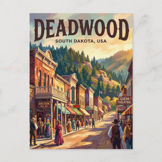 Deadwood, South Dakota VS Briefkaart (Voorkant)
