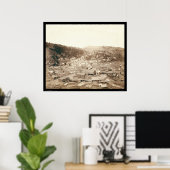 Deadwood Uitzicht van McGovern Hill SD 1888 Poster (Thuiskantoor)