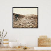 Deadwood Uitzicht van McGovern Hill SD 1888 Poster (Keuken)