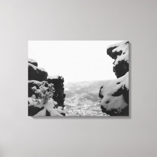 Deadwood zoals gezien op foto van White Rocks Canvas Afdruk