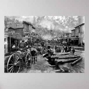 DEADWOOD ZUID DAKOTA rond 1876 Poster