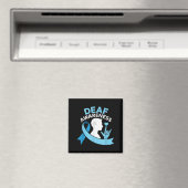 Deaf Awareness Month Blue Ribbon ASL Cochlear IMPL Magneet (Insitu (Vaatwasser))