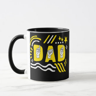 Deaf Awareness Month Dad ASL Vaderdag Gift Mok