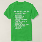 Deaf Awareness Seven Deafly Sins ASL Language T-shirt (Design voorkant)