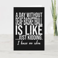 Deaf Basketball grappige gave idee