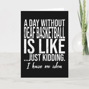 Deaf Basketball grappige gave idee Kaart