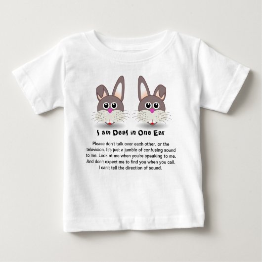 Deaf Bunny: Ik ben doof in het Shirt van een Kind (Voorkant)