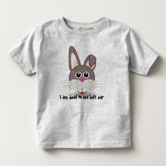 Deaf Bunny: Linkerblad Kinder Shirt (Voorkant)