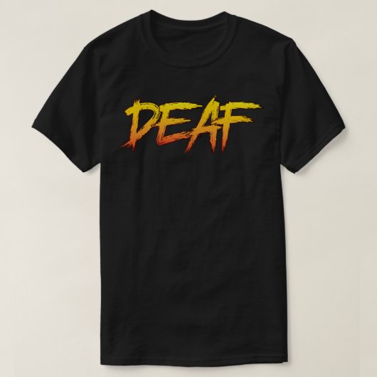 Deaf Distress Typografie T-shirt (Design voorkant)