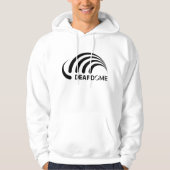 Deaf Dome sweatshirt met capuchon en zwarte logo (Voorkant)
