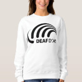 Deaf Dome sweatshirt met zwarte logo (Voorkant)